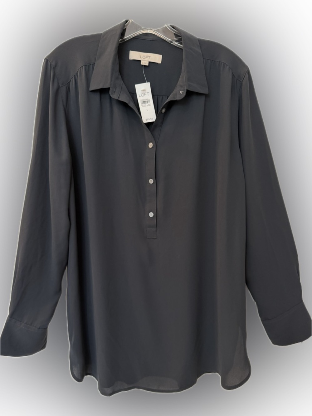 NWT Charcoal Gray Loft Tunic (L)